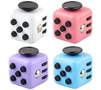 Yeefunjoy 4 Pcs Fidget Cube Sensory Toy for Stress Anxiety Relief and Killing Time - Office Classroom Gift for Adults and Children