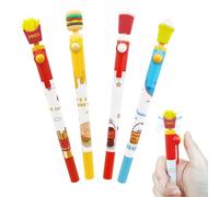 Yeefunjoy 4pcs Cartoon Fidget Pens Set, Novelty Kids Pens Cartoon Unisex Pen Black Ink Cute Pattern Silicone Head Suitable for Writing Signature Pen School Supplies for Children Stationery Gifts