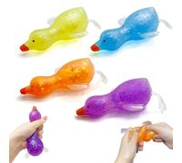 Yeefunjoy 4Pcs Squeeze Duck, Duck Maltose Squishy Sensory Fidget Toys Ultra Soft Duck Decompression Squishies Toys Stress Squishball Toy Fufu Squishy for Kids Adults Easter Basket Stuffer Filler Gifts