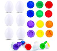 Yeefunjoy 6PCS Color Shape Matching Eggs for Toddlers,Egg Puzzle Toy,Easter Eggs,Recognition Sorter for Preschool Learning Early Educational Sorting Matching Fine Motor Skill for Toddlers Kids
