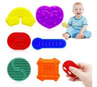 Yeefunjoy 6Pcs Sensory Fidget Toys, Textured Soft Worry Stone Silicone Sensory Stone for Autism Kids Calming, Sensory Toys Stone for Kids & Adults Stress Anxiety Relief for Travel Toy Classroom Prize