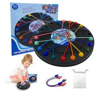 Yeefunjoy Brainy Knots Game, Rope Untying Game Rope Knots Untangle Stack Sorting Toy, Rope Challenge Puzzle Game Colorful Twisted Rope 2 to 4 Players Logic Strategy Board Game for Kids & Adults