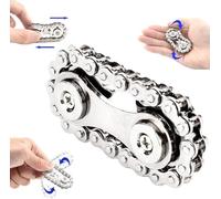 Yeefunjoy Fidget Chain Sensory Toys, Single Finger Smooth Fast Bearings Bike Chain Gears Hand Fidget Rotating, Durable Mechanics, Relieve Stress, Anxiety, Party Favors Gifts For Kids Adult Autism ADHD