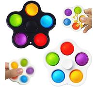 Yeefunjoy Fidget Pop Toys 2 Pack, Stress Relief Hand Push Pop Bubble Fidget Toy, Black and White Pop Hand Finger Toy Set, Push Fidget Pop Toy Party Favors for Kids Adults