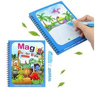 Yeefunjoy Magic Water Coloring Books, Dinosaur Animal Magic Paint for Toddler, Children Reusable Drawing Book with Pen, Early Education Doodle Painting Toys for Kids Boys Girls 3-5 Year Old Best Gift