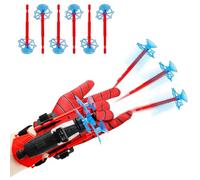 Yeefunjoy Spider Web Shooters for Kids Spider Gloves Spider Launcher Gloves Toy with 6*Darts Spider Launcher Wrist Toys Set Boys Toy Age 5+ Hero Spider Role-Play Toy for Kids Costume Cosplay Gift