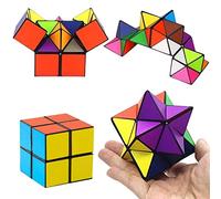 Yeefunjoy Star Cube Magic Cube Set, 2 in 1 Colorful Infinity Cube, Stress Anxiety Relief Creative Decompression Cube, Transforming Cubes Magic Puzzle Cubes for Kids and Adults