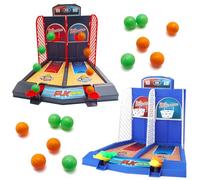 Yeefunjoy Tabletop Basketball Game, Mini Desktop Shooting Game Toys With Score Board, Set One Or Two Player Game Finger Toy, For Children Kids Ages 3+ Christmas Birthday Fun Sports Gifts Party Favors