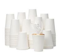 YEEHAW [12 oz 300 Pack Disposable Paper Coffee Cups, Bulk White Hot to Go Cups for Hot Coffee, Hot Liquid, Chocolate, Juice, Hot Beverage Drinkings, Ideal for Cafes, Bistros, Office and Family