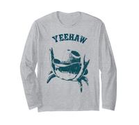 Yeehaw Crab Cowboy Hat Funny Western Country Long Sleeve T-Shirt