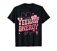 Yeehaw Energy Groovy Pink Cowgirl Country Cowboy Women Men T-Shirt