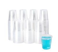 YEEHAW Plastic Cups 3 oz - 100 Pack, Disposable Clear Plastic Cups, Cold Party Drinking Cups, Transparent Plastic Cups Bulk for Ice Cream, Disposable Cups for Wedding,Christmas Party