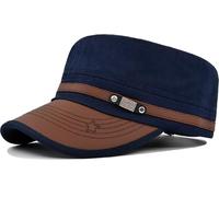 YeeHeen Cadet Army Cap for Men Women Twill Military Corps Hat Flat Top Cap Navy