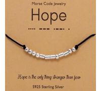 YeeHeen Morse Code Bracelet for Women Sterling Silver Beads Bracelet Gifts for Mom Daughter Wife Hope