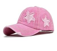 YeeHeen Ponytail Baseball Cap for Women High Messy Bun Caps Washed Cotton Hats Pink
