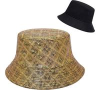 YeeHeen Shiny Metallic Bucket Hat Reversible Beach Fisherman Hats for Women Men Snake Pattern B