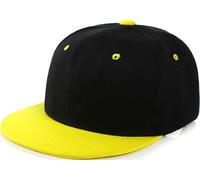 YeeHeen Snapback Hat Flat Bill Visor Hats Adjustable Hip Hop Baseball Cap for Women Men Black Yellow