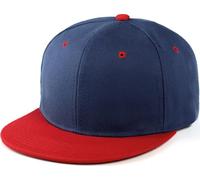 YeeHeen Snapback Hat Flat Bill Visor Hats Adjustable Hip Hop Baseball Cap for Women Men Navy Red