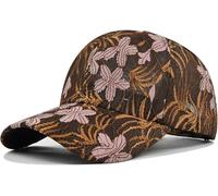 YeeHeen Women's Sun Hat Classic Mesh Baseball Cap Lace Embroidery Sun Visor Hat Brown