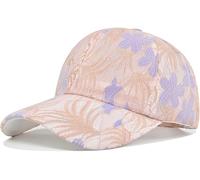 YeeHeen Women's Sun Hat Classic Mesh Baseball Cap Lace Embroidery Sun Visor Hat Khaki