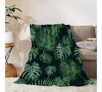 YeeJu Tropical Kids Throw Blanket Small Green Plant Leaf Blanket for Girls Boys Child Baby Bed Soft Fuzzy Plush Fleece Blanket and Throws Spring Summer Decorative Print Gift Blanket 40x50
