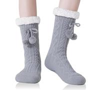 YEEKAORA Fluffy Slipper Socks for Womens Non Slip Grips, Cozy Winter Warm Fleece Lining Thick Thermal Plush Home Sleep Hospital Socks