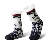 YEEKAORA Kids Slipper Socks With Grips Non Slip Socks For 3-12 Years | Girls Boys Warm Thick Fluffy Fleece Lined Plush Sherpa Winter Christmas Stockings Child Home Socks