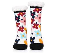 YEEKAORA Slipper Socks for Women with Non-Slip Grippers, Winter Thermal Warm Cozy Fuzzy Plush Cute Animal Indoor Socks