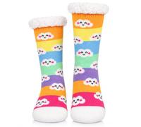 YEEKAORA Slipper Socks for Women with Non-Slip Grippers, Winter Thermal Warm Cozy Fuzzy Plush Cute Animal Indoor Socks