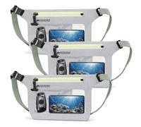 YEEKORO Phone Pouch, IPX8 Waterproof Reusable Fanny Pack, Large Capacity Touch Screen Dry Bag for Kayaking Paddle Boarding Water Park Swimming, Crossbody bags with Adjustable Waist Strap, Grey, Pack