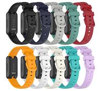 YEEKUK 10 Pack Band Compatible with Inspire 3, Adjustable Soft Silicone Bands Replacement Strap for Girls, Women (Large-8.8in)