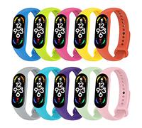 YEEKUK Bands Compatible with Xiaomi Mi Band 7, Replacement Soft Sport Wristband Accessaries Straps Bracelets For mi fit band 7 (10-Colors)