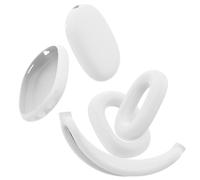 YEEKUK Case Compatible for AirPods Max,Washable Soft Silicone Protective Frame Full Cover for AirPods Max, Overhead Cover + Earcup Cover + Ear Pad Cover (White)