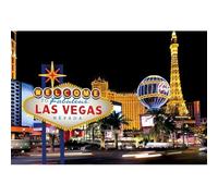 Yeele 10x8ft Las Vegas Backdrop Casino City Night Scenery Skyscraper Billboard Welcome to Las Vegas Photography Background for Casino Theme Party Supplies Decor Photo Studio Booth Shoot Prop
