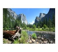 Yeele 10x8ft Mountains Forest Landscape Backdrop Blue Sky River Green Woodland Rocky Mountain Natural Scenery Photography Background for Picnic Camping Hiking Party Supplies Photo Shoot Props