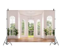 Yeele 10x8ft White Palace Backdrop for Photography Arch Windows Door Chandelier Green Plants Modern Elegant Villa Hall Background for Wedding Bridal Shower Photo Shoot Props Birthday Party Decor