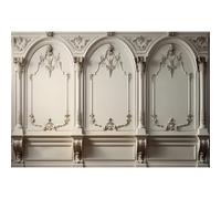 Yeele 12x6ft Vintage White Room Interior Backdrop Luxurious European Style Carving Design White Room Inside Photography Background for Kids Adults Family Artistic Portrait Photo Studio Shoot Props