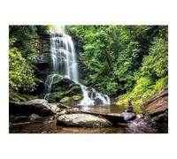 Yeele 15x8ft Forest Waterfall Backdrop Majestic Natural Falls Landscape Green Jungle Forest Mountain Water River Photography Background for Travel Vacation Family Portrait Studio Photo Shoot Props