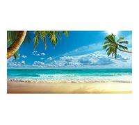 Yeele 15x8ft Tropical Beach Island Backdrop for Photography Summer Party Bay Travel Blue Sky Blue Sea Palm Trees Background Kids Adult Photo Booth Shoot Shoot Studio Props