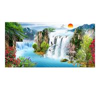 Yeele 20x10ft Canyon Waterfall Backdrop for Photography Spring Summer Landscape Mountain Lake Background Kids Adult Photo Booth Shoot Vinyl Studio Props Wallpaper