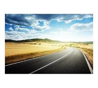 Yeele 20x10ft Highway Road Backdrop Country Field Blue Sky White Clouds Natural Scenery Endless Rural Road Photography Background for Outdoor Travel Self-Driving Tour Portrait Photo Shoot Props