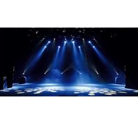 Yeele 20x10ft Stage Spotlight Backdrop for Photography Blue Light Concert Background Superstar Drama Play Live Music Show Backdrop Party Decorations Banner Kids Adults Portrait Shooting Studio Props