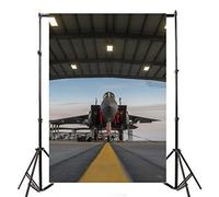 Yeele 5x7ft Military Fighter Photo Backdrops Vinyl Jet Aircraft Military Base Jet Aircraft Photography Background Jetliner Adult Pilot Portrait Photo Booth Video Shoot Wallpaper Studio Props