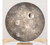 Yeele 7.2x7.2ft Lunar Surface Round Backdrop Outer Space Universe Moon Surface Soil Moonscape Photography Background for Birthday Baby Shower Party Decor Astronomy Astronaut Fan Photo Shoot Prop