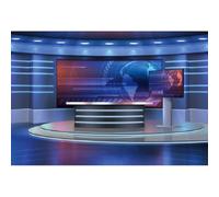 Yeele 7x5ft News Broadcast Backdrop for Photography Broadcasting Breaking News Live Streaming Studio Background for Program Record Interview Conference Live Video Decoration Photo Shoot Props