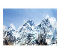 Yeele 7x5ft Snow Mountain Backdrop Blue Sky Clouds Winter Natural Snowy Mountain Scene Snow-Covered Alpine Photo Background for Holiday Travel Kids Adults Artistic Portrait Photo Studio Shoot Props
