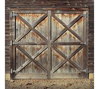 Yeele 7x7ft Rustic Barn Backdrop for Photography Shabby Old Worn Brown Wooden Doors Front Background Countryside Style Kids Boy Girl Adult Photo Booth Shoot Vinyl Studio Props