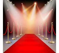 Yeele Fotohintergrund, Hollywood, Bühnenlichter, roter Teppich, für Fotoshootings, luxuriös, VIP Royals, Club, Party, Event, Dekoration, Banner für Erwachsene und Kinder, Studio-Requisiten, 3x3 m
