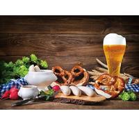 Yeele Oktoberfest Backdrop Germany Bavarian Party Decorations Background Rustic Wooden Beer Town Street Scenery Holiday Travel Cheers Backdrop Wine Barrel Birthday Banner Photo Booth 10x8ft