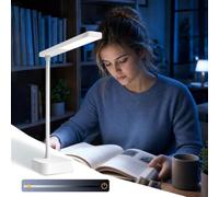 Yeelight Cordless LED Desk lamp for Kids and Students, Small White Desk Light with 5000K, stepless dimming, USB-C Rechargeable and 360° rotatable, Foldable and Portable for Reading and Working